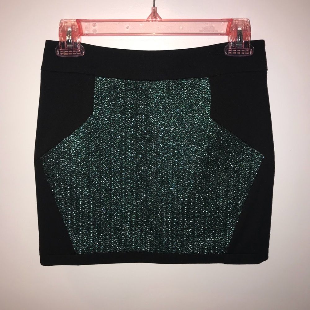 Rebecca Minkoff Metallic Green Sami Skirt